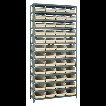 QUANTUM STORAGE SYSTEMS Steel Shelving with plastic bins 1875-108IV